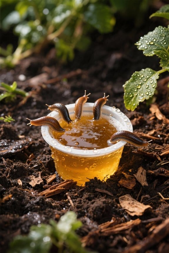 beer traps attract slugs