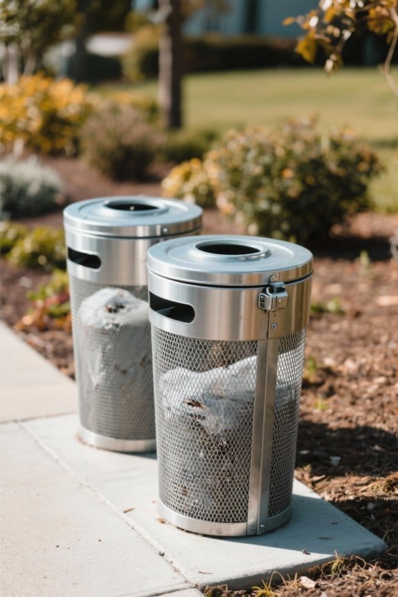 clean trash and recycling
