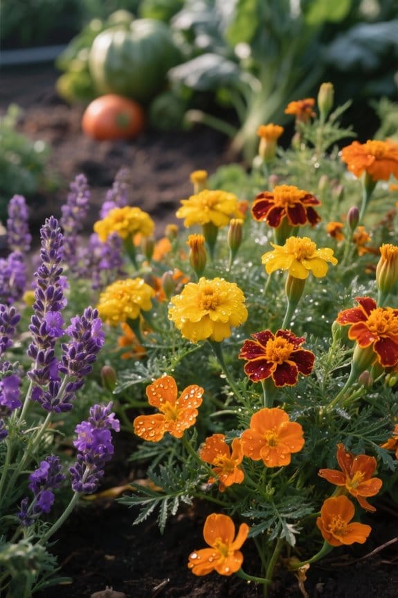 experimenting with pest deterring flowers