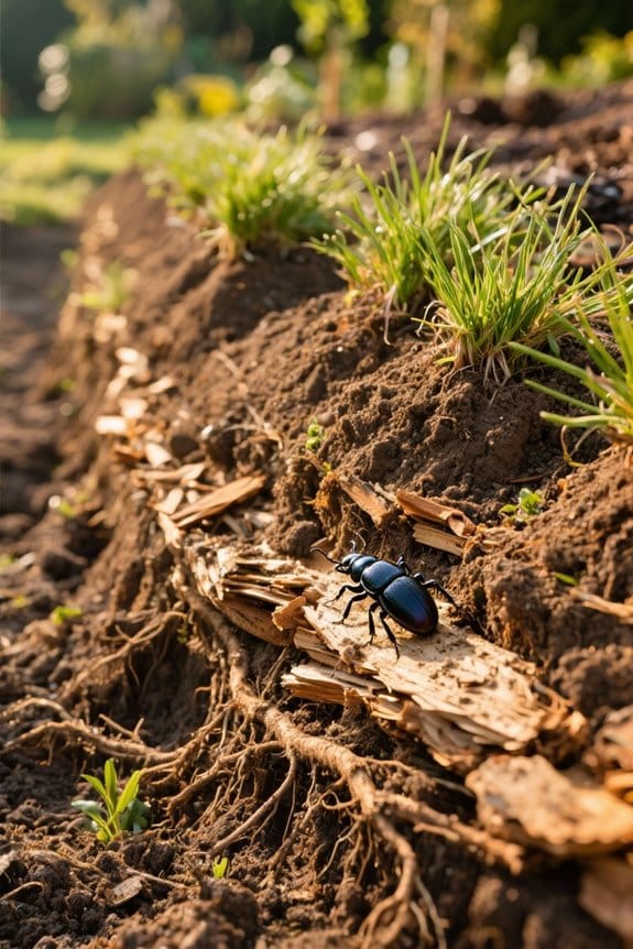 build beetle bank habitat